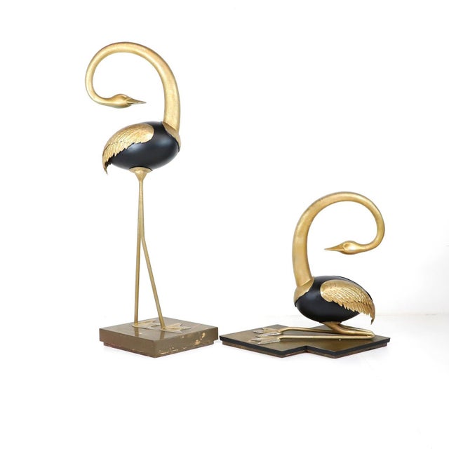 Metal 1970s Pair of Big Size Herons For Sale - Image 7 of 17