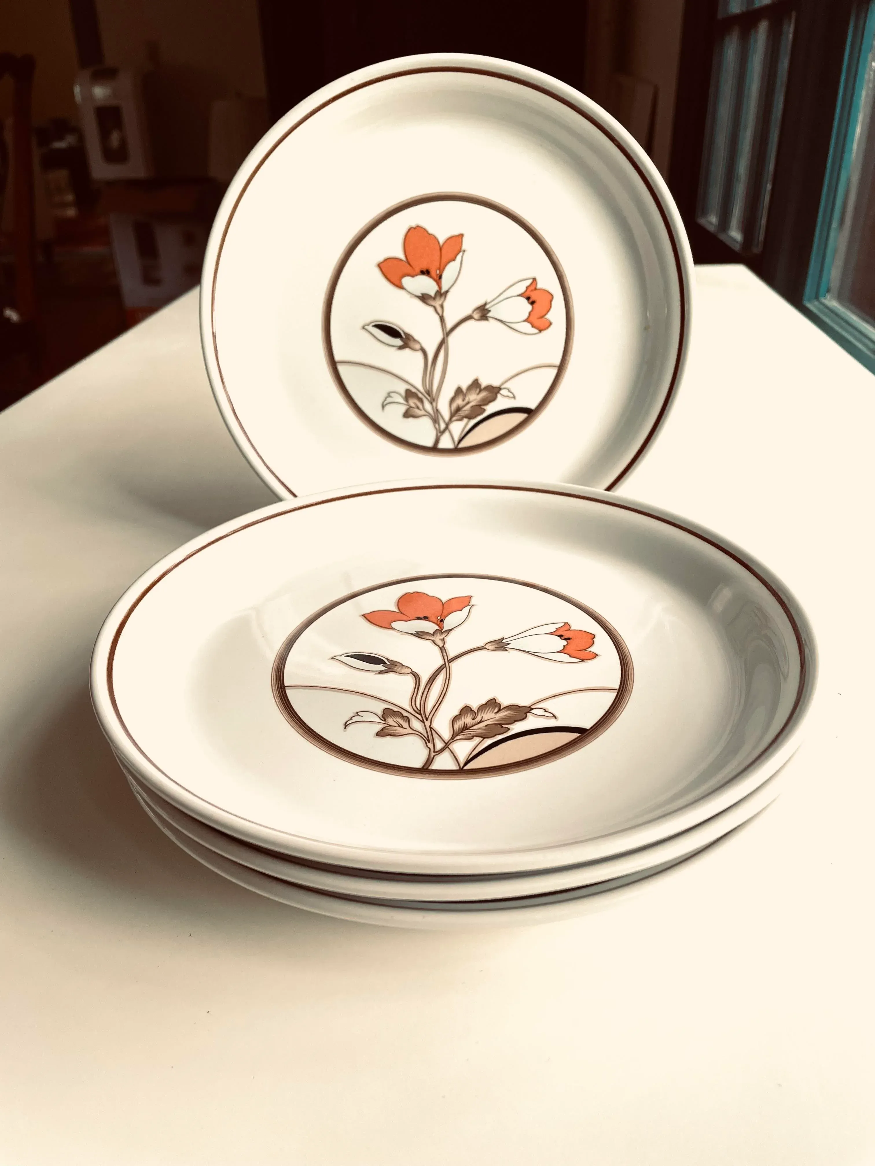 Vintage Nitto Heather Stone Cafe Diablo 9823 Salad Plates Set of 4