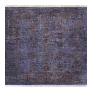 Pasargad Home Overdye Purple Wool Area Rug, 11'11'' X 12' 4'' For Sale
