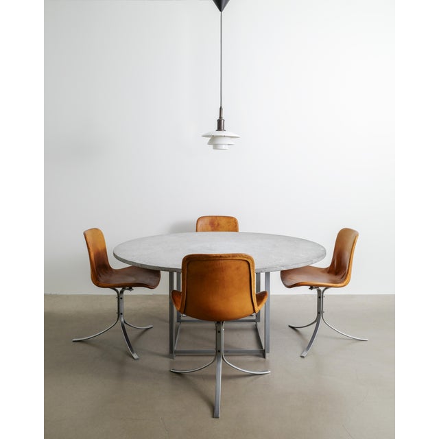 1960s Mid-Century Modern Danish PK54 Dining Table with Cipollini Marble Top by Poul Kjaerholm for E. Kold Christensen, 1960s For Sale - Image 5 of 10