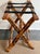 Campaign Vintage Bamboo and Wicker Folding Rack For Sale - Image 3 of 11