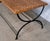 Vintage Woven Herringbone Rattan Top and Wrought Iron Folding Coffee Table For Sale - Image 4 of 10