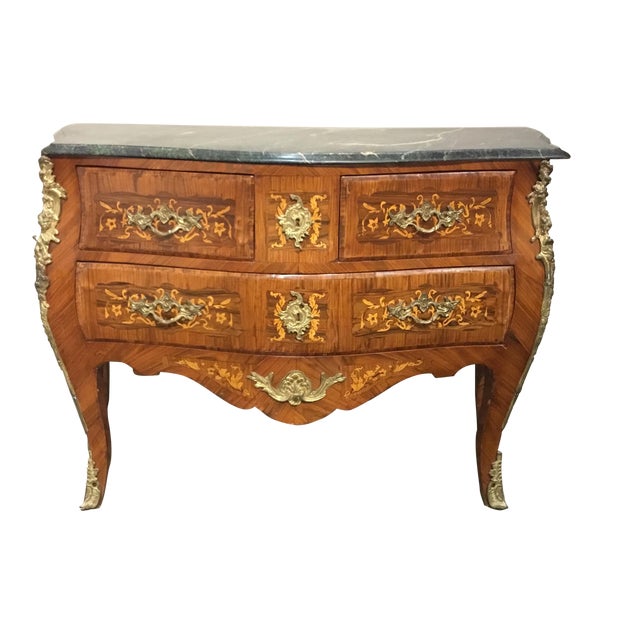 Antique Italian Wood And Ormolu Bombe Chest Of Drawers Chairish