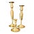 Mid 20th Century Set of 3 Beaded Stem Brass Candlestick Holders For Sale