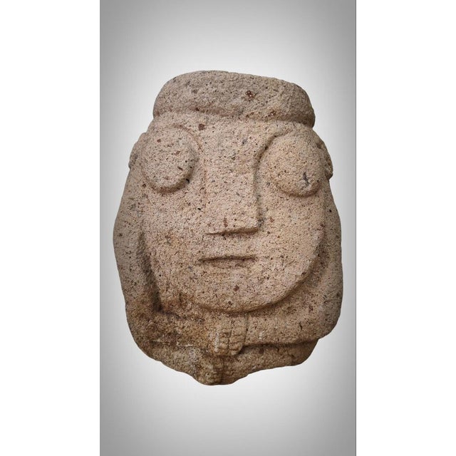 Stone Peruvian Artist, Recuay Culture Anthropomorphic Sculpture, 400BCE-400CE, Carved Stone For Sale - Image 7 of 14