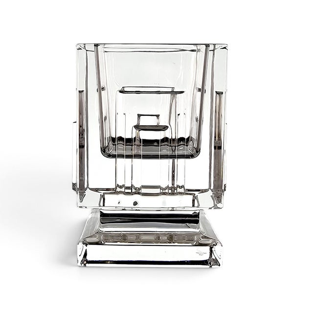 Waterford Metropolitan Crystal Votive Candle Holder, Germany, Art Deco Revival For Sale In San Francisco - Image 6 of 11