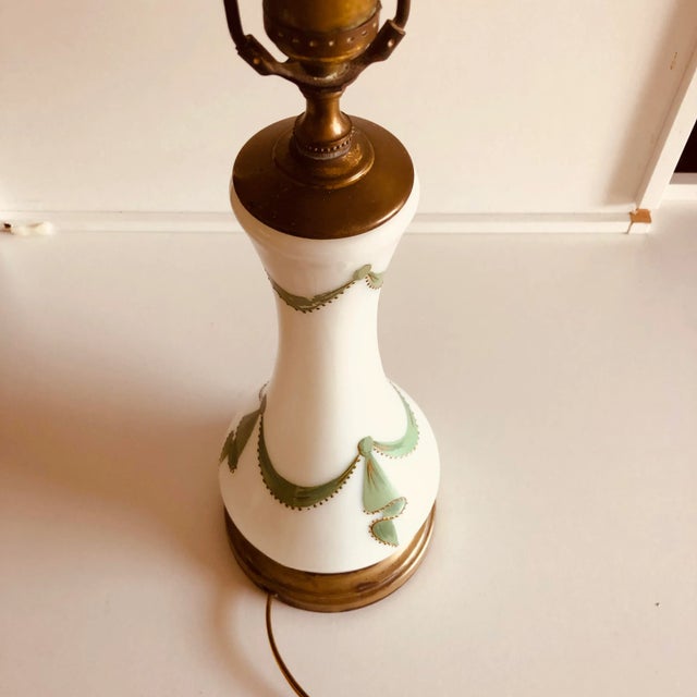 1930s Vintage French Style Hand Painted Table Lamp For Sale - Image 5 of 6