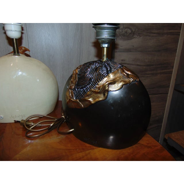Ceramic Ceramic Table Lamps by Georges Deliège, 1980s, Set of 3 For Sale - Image 7 of 10