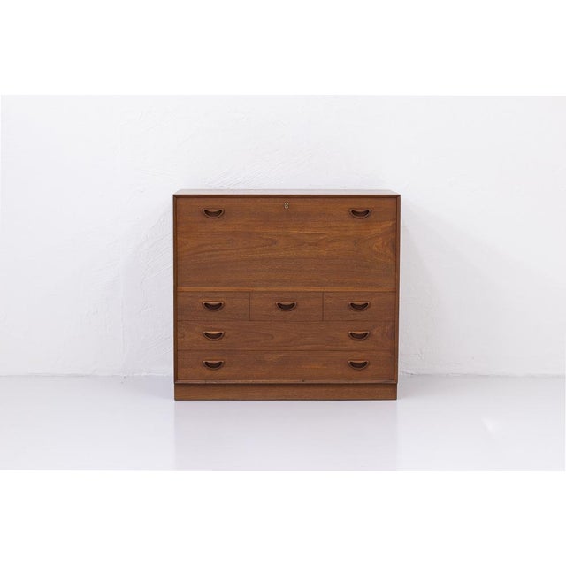 Vintage Danish Teak Secretaire by Hvidt and Mølgaard-Nielsen for Søborg Møbelfabrik, 1960s For Sale - Image 16 of 16