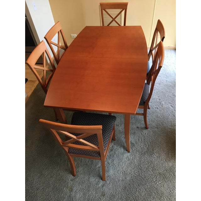 Transitional Dania Dining Set 7 Pieces Chairish