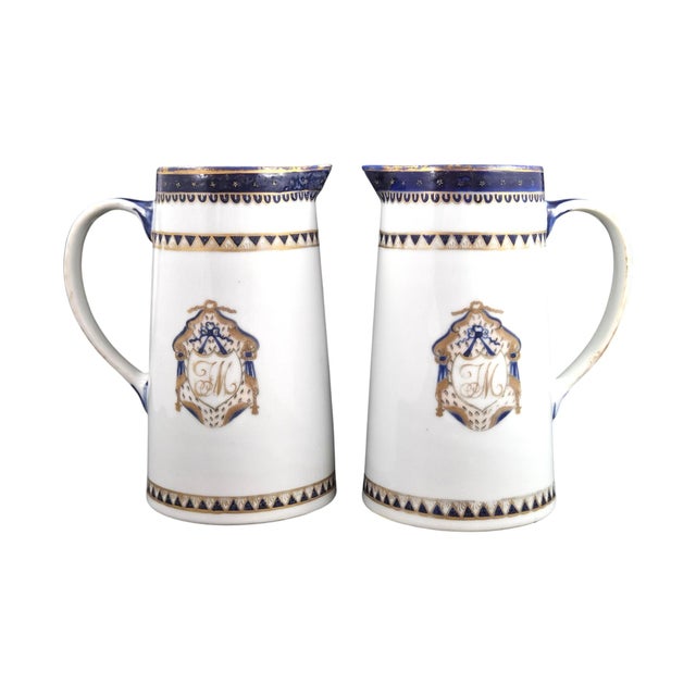 Chinese Export JM Monogrammed Porcelain Service, 1780s, Set of 5 For Sale - Image 12 of 18