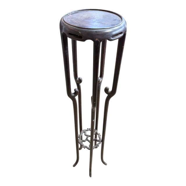 Art Nouveau Carved Wooden Plant Stand For Sale