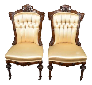 Jelliff Victorian Renaissance Revival Side Chairs - a Pair