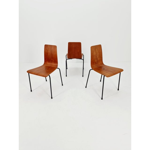 Brown Mid-Century Modern Teak Chair by Friso Kramer for Auping, 1963 For Sale - Image 8 of 11