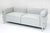 Contemporary Bauhaus Grey Leather LC3 Sofa by Le Corbusier, Pierre Jeanneret and Charlotte Perriand for Cassina, 1980s For Sale - Image 3 of 12