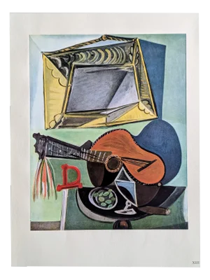 Pablo Picasso, Still Life with Guitar, Color Offset Lithograph on Pur de Marais Fil Paper, 1943