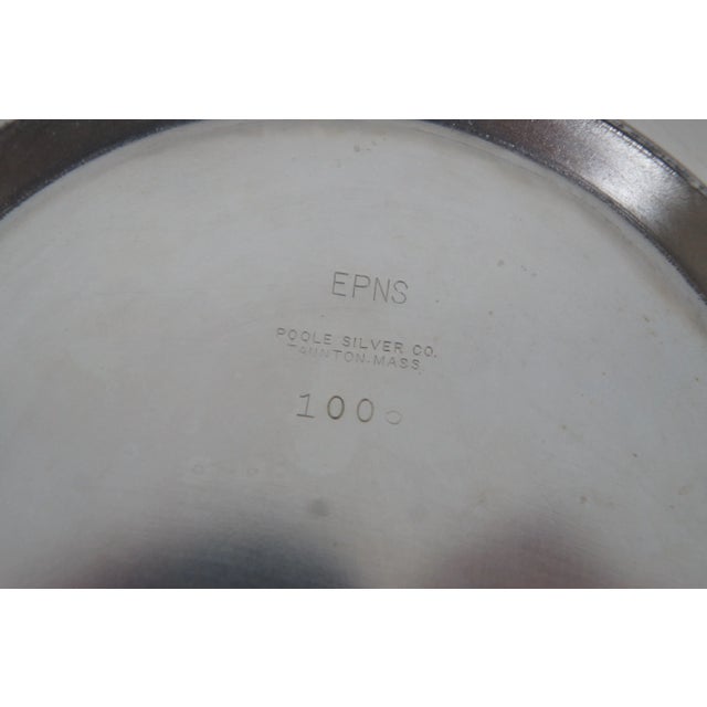 Antique Poole Silverplate Brides Bridal Basket Handled Tray Plate 1006 For Sale - Image 12 of 13