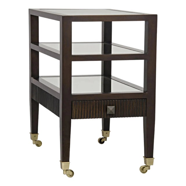 NOIR Lesly Side Table, Distressed Brown For Sale