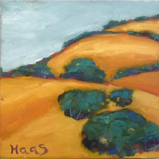 Gold Modern Landscape Mount Diablo Gold - Plein Air Oil Painting For Sale - Image 8 of 8