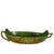Roseville Pottery Vintage 1940s Roseville Pottery "Bushberry" Green Console Bowl Shape 417-14" For Sale - Image 4 of 12