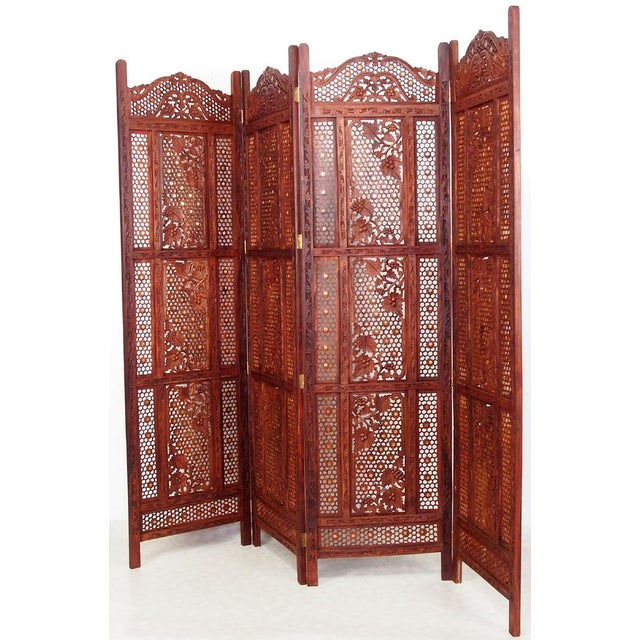 Wood Vintage Double-Sided Room Divider in Teak, 2000s For Sale - Image 7 of 16