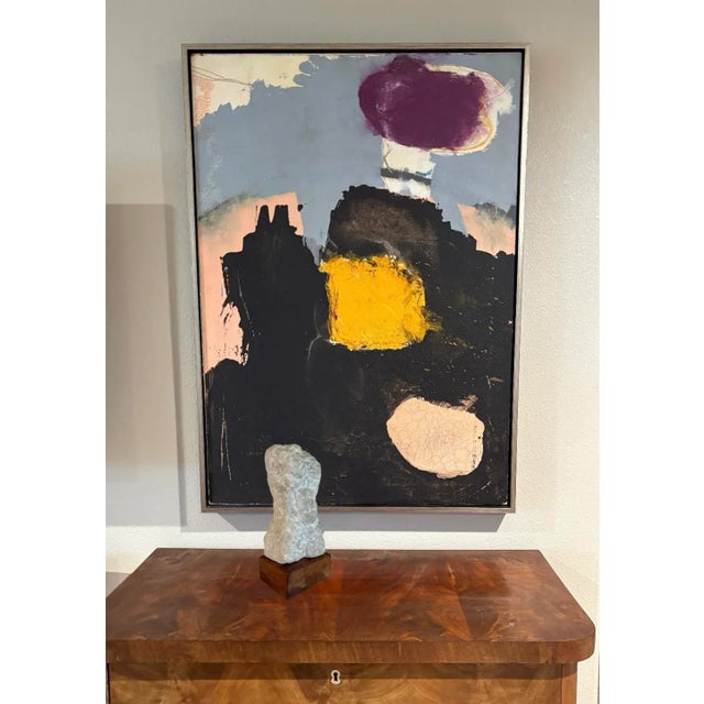 Abstract Sculpture in Chiseled Marble of a Male Torso by Artist ‘Si’ Gordon (11" High), Signed For Sale - Image 9 of 9