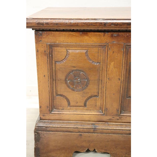 Antique Blanket Chest in Walnut, 1700s For Sale - Image 13 of 14