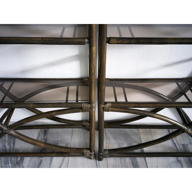 Vintage Circular Bamboo Bookcase, 1980 For Sale - Image 4 of 7