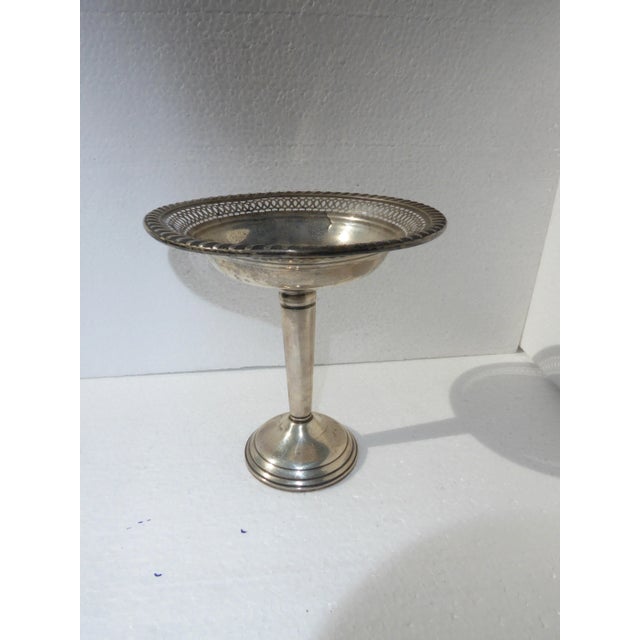 Traditional Vintage Gruen Weighted Sterling Pedestal Silver Candy Dish For Sale - Image 3 of 9