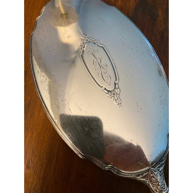 Antique Sterling Silver Hand Mirror For Sale - Image 4 of 12