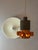 Orange and Brown Ceramic Hanging Lamp For Sale - Image 11 of 11