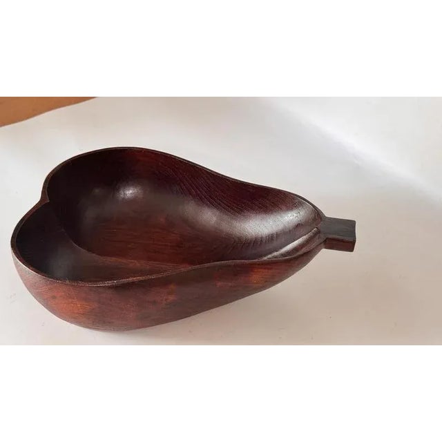 1970s Vintage French Wooden Pear-Shaped Bowl, 1970s For Sale - Image 5 of 14