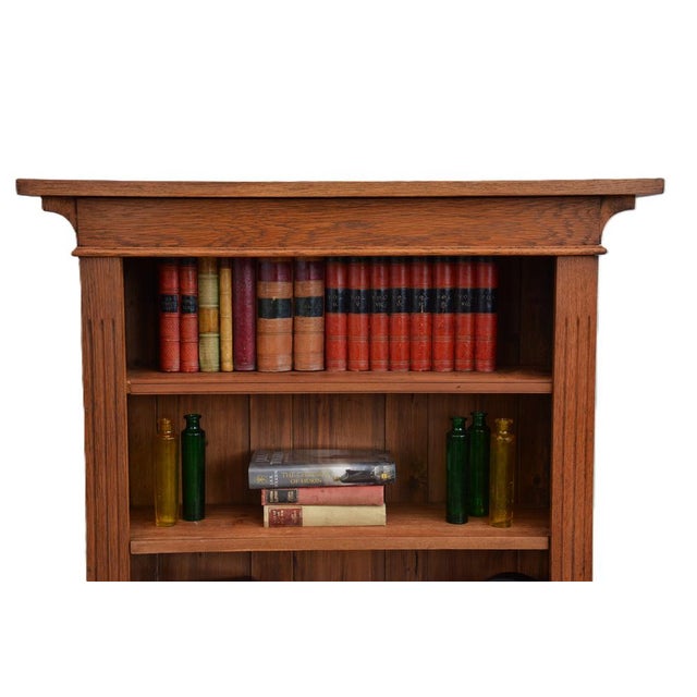 Arts and Crafts Oak Open Bookcase, 1900 For Sale - Image 6 of 16