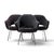 Eero Saarinen for Knoll Mid Century Executive Dining Chairs - Set of 4 Each chair measures: 26.25 wide x 24 deep x 31.75...