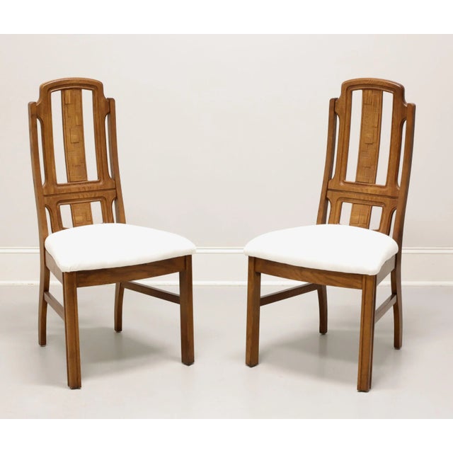 Broyhill Premier Mid 20th Century Oak Brutalist Style Dining Side Chairs - Pair B For Sale - Image 10 of 10