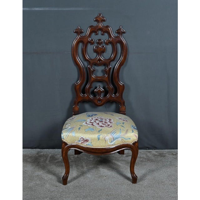 Brown Napoleon III Wet Nurses Chair in Mahogany For Sale - Image 8 of 15