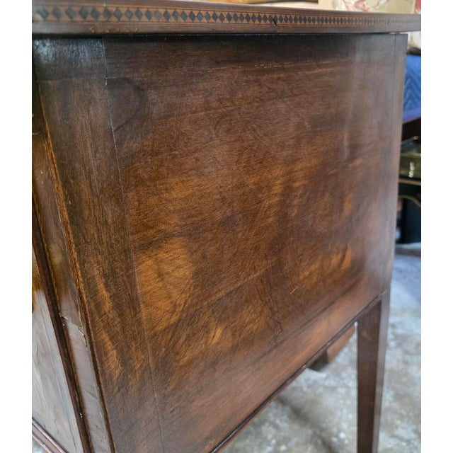Antique Circa 1795-1810 English George III Flame Mahogany Cabinet Sideboard With Cellarette Drawers For Sale - Image 14 of 18