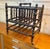 Brown Turned Wood Newspaper Rack For Sale - Image 8 of 10