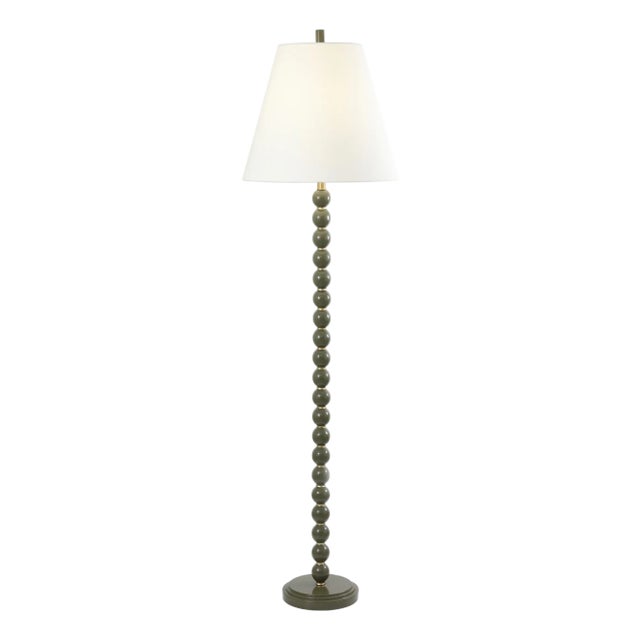 Callie 66" Green/Gold Ball Floor Lamp For Sale
