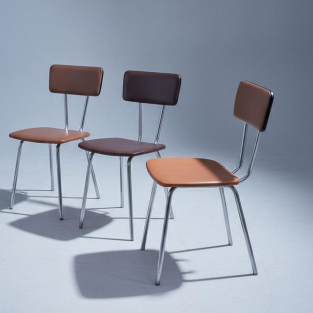 Mid-Century Modern Mid-Century Chrome Dining Chairs, Czechoslovakia, 1960s, Set of 6 For Sale - Image 3 of 6