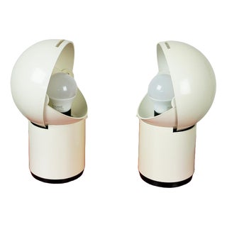 Vintage Italian Space Age Asteroidi Plastictable Lamps by Siberin Caronno, 1970s, Set of 2 For Sale