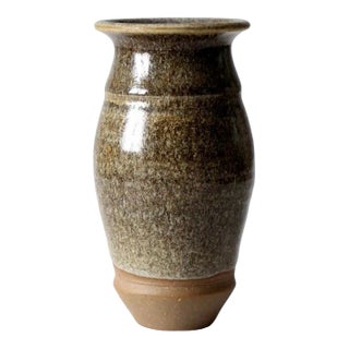 Signed Studio Pottery Vase For Sale
