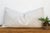 A central diamond medallion, stitched in tone-on-tone white, anchors this handcrafted Moroccan cactus silk lumbar pillow —...