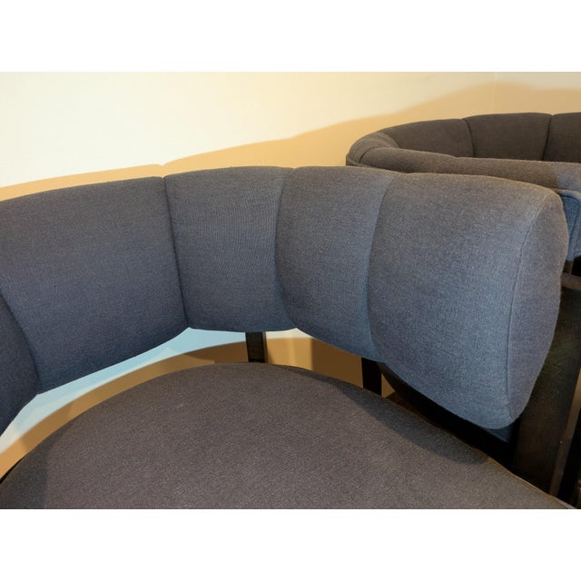 Navy Blue Directional Carmel Chairs by Larry Laslo Set of 2 For Sale - Image 8 of 12