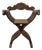 Vintage Savonarola Chair in Carved Wood, 1950s For Sale