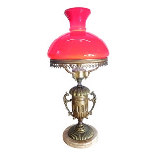 Large Art Nouveau Library Lamp, 1920s For Sale