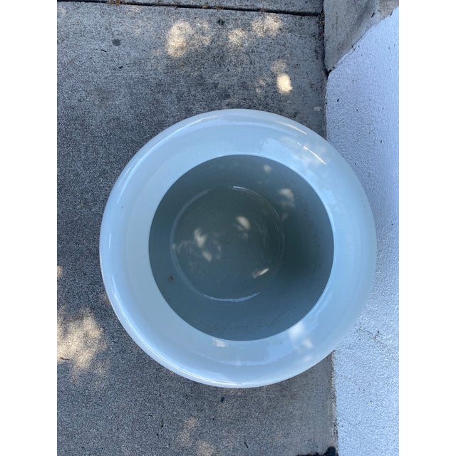 Contemporary 1990s Jardiniere Porcelain Fishbowl Style Planter For Sale - Image 3 of 7