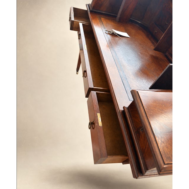 Wood Flame Mahagony "Carlton" Edwardian Desk 1920's For Sale - Image 7 of 15