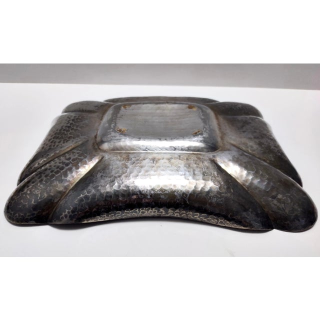 Vintage Italian Embossed Silver Plated Tray by Olri, 1950s For Sale - Image 6 of 11