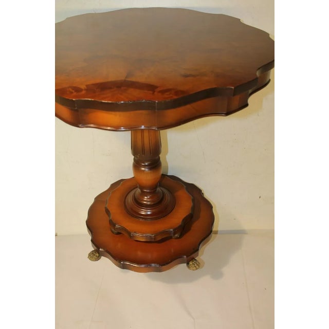Beautiful Regency Style Fruitwood Decorative Side End Table, C. 1940's For Sale - Image 4 of 9
